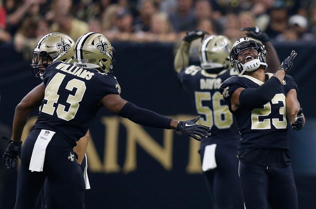 Marcus Lattimore (23) quizás no brilló mucho para New Orleans en la campaña regular, pero en el Playoff Divisional con dos intercepciones fue clave en el triunfo de su equipo.