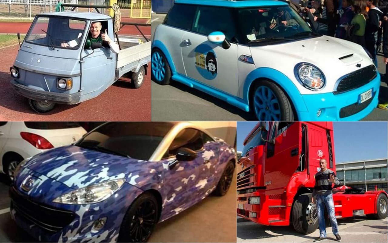 Los futbolistas suelen tener vehículos elegantes de última generación. Por eso, cuando recurren a colores y diseños extravagantes o a modelos mucho más sencillos se salen del molde.