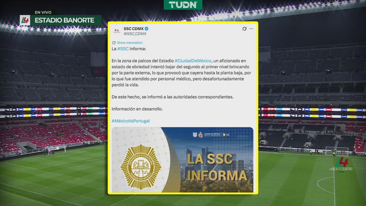 México vs. Portugal: Aficionado pierde la vida previo al inicio del partido