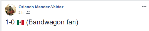 Orlando Méndez, también miembro de la selección mexicana de basquetbol, 'subiéndose' al tren de la victoria del Tri.