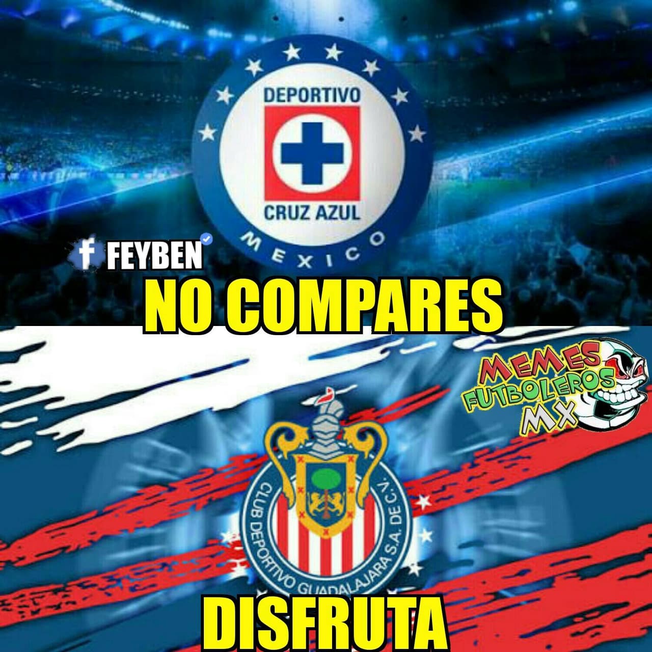 Ahora las burlas fueron con todo contra el arbitraje y la derrota que sufrió el campeón de la Liga MX así como con el gol del 'Gullit' Peña con León.