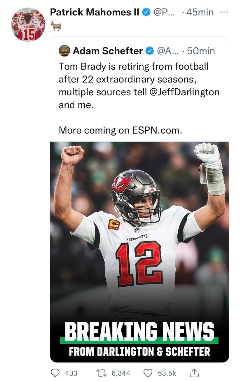 Las redes sociales se volvieron locas tras la filtración del posible retiro del 'GOAT' Tom Brady.