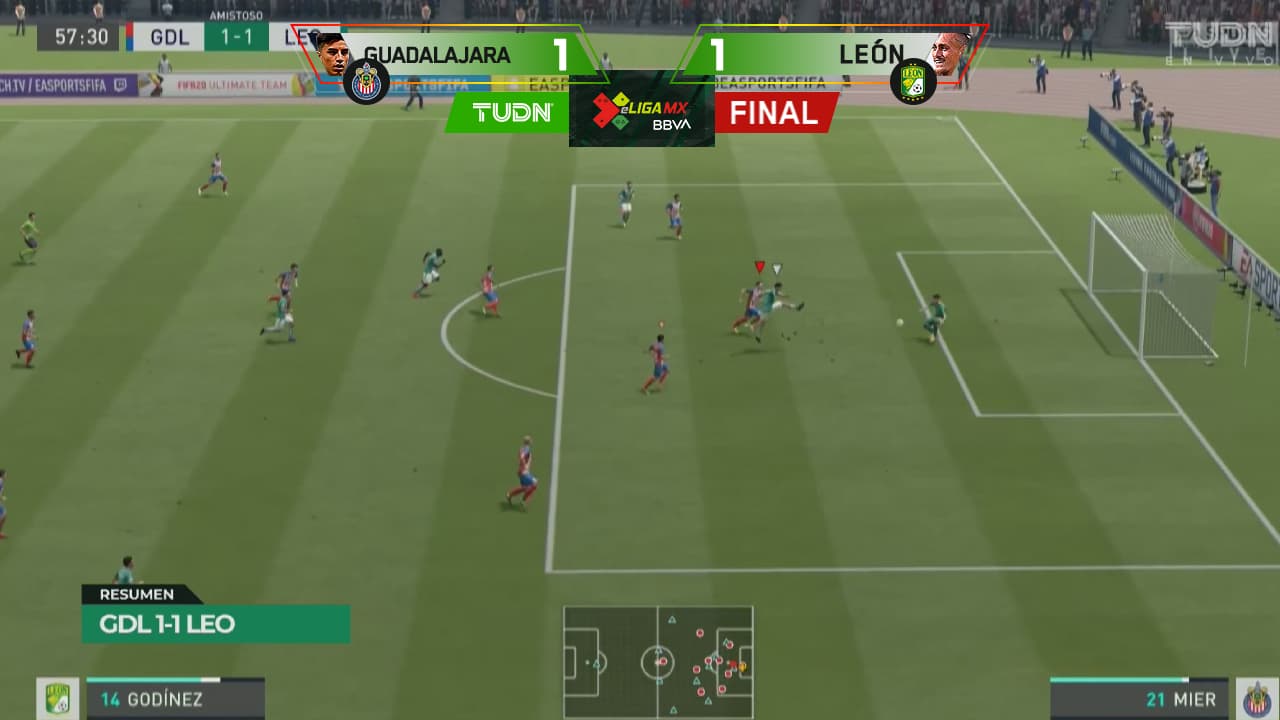 ¡Partidazo en la eLiga MX! Chivas y León fue un choque de titanes