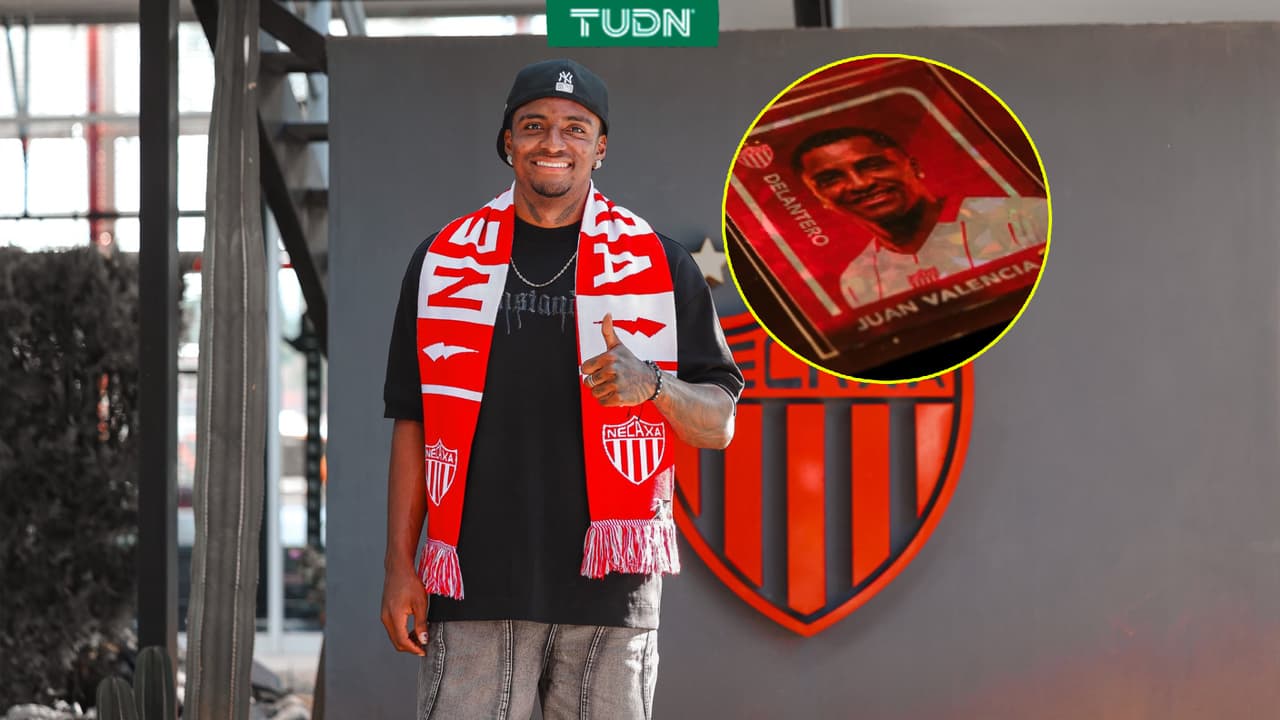 Necaxa presenta a Juan David Valencia al estilo del álbum Panini del Mundial 2026