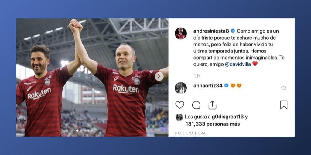 Estas son las reacciones en redes después del anuncio del retiro del futbol de David Villa.