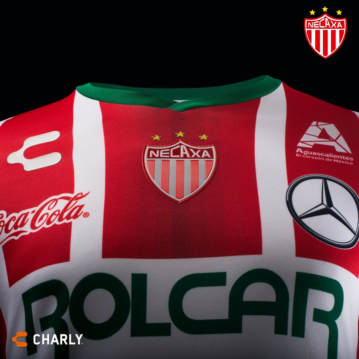 La marca
<i>Charly</i> se encargó de confeccionar la playera rojiblanca de los Rayos que está un poco cagada de patrocinios con hasta siete entre pecho y brazos.