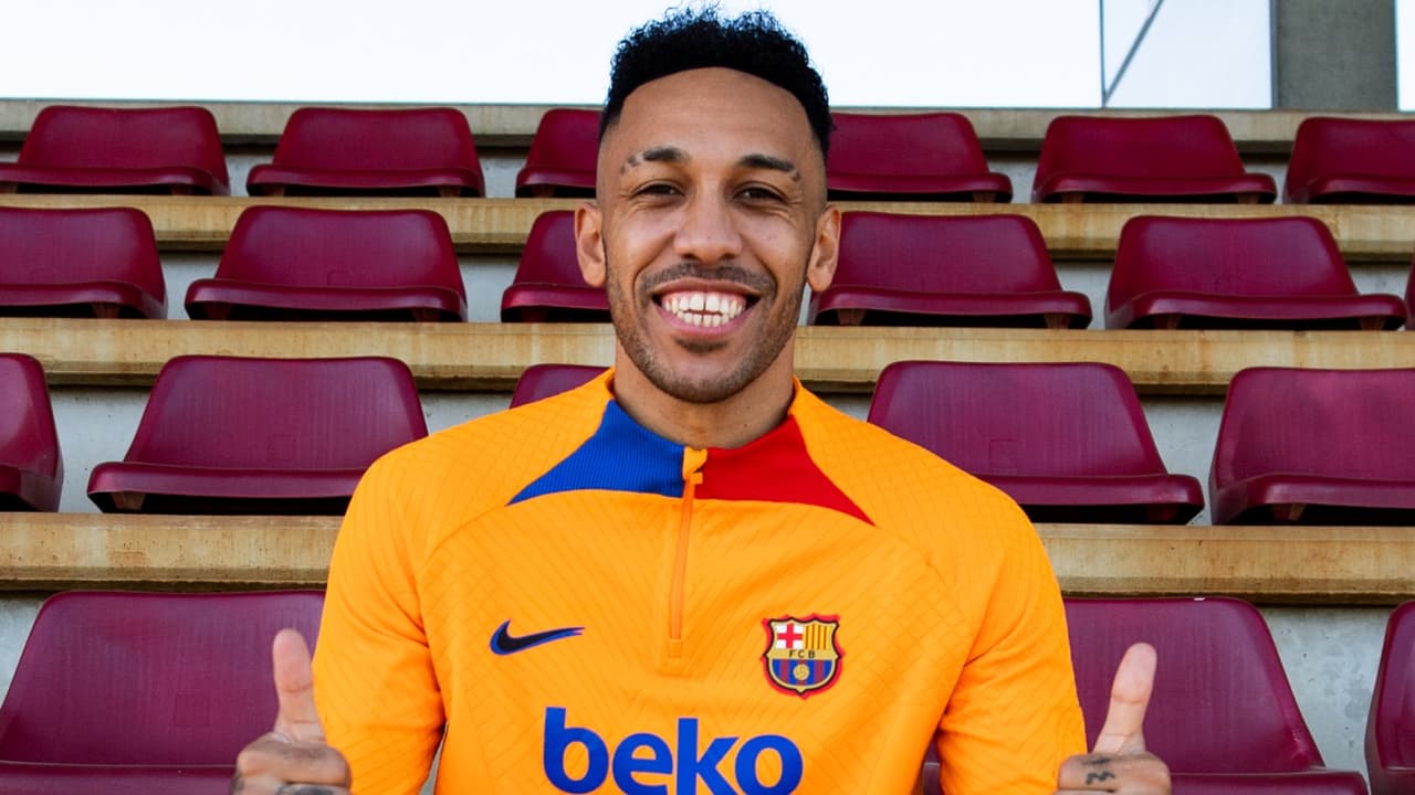 Barcelona presenta a Aubameyang como refuerzo