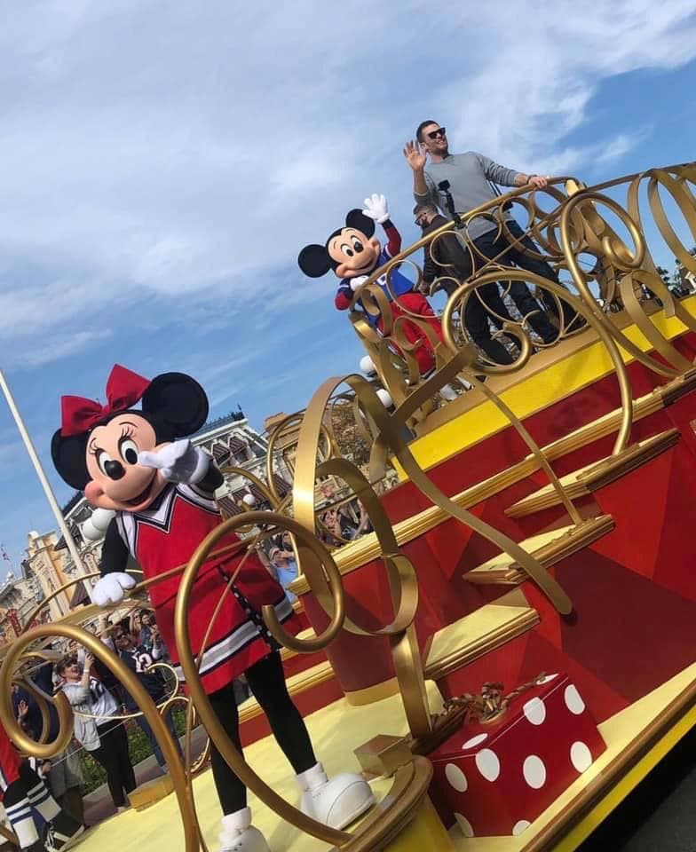 Felicidad y gozo puro por parte de ambos estrellas de la NFL y de los Pats.