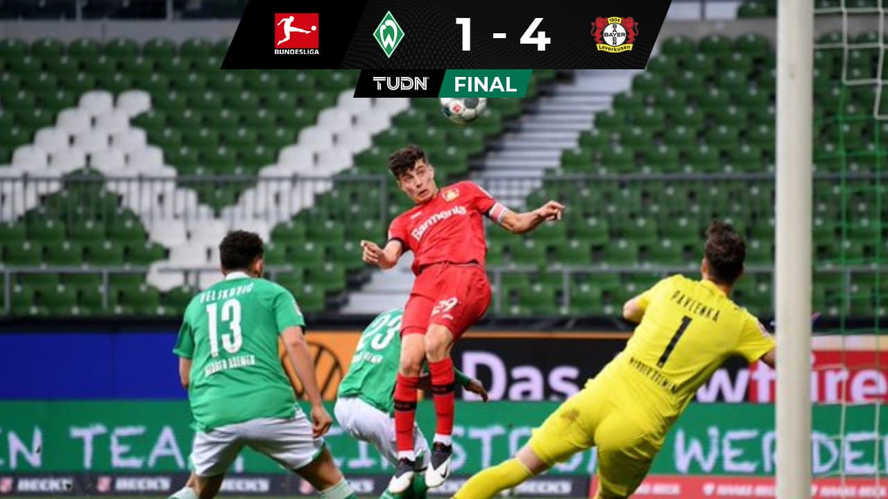 Bayr Leverkusen gana con doblete Kai Havertz a Werder Bremen