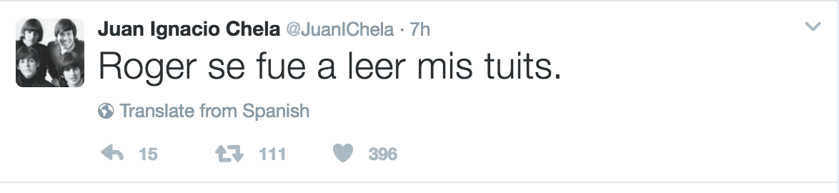 Cuando el suizo pidió tiempo médico antes del inicio del quinto set.