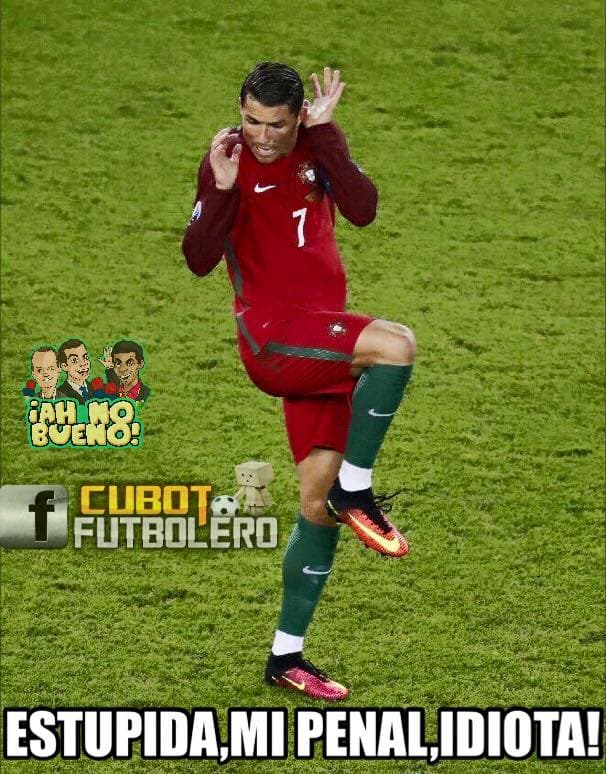 Cristiano Ronaldo falló un penal en la Eurocopa con Portugal y las burlas no se hicieron esperar contra el futbolista portugués que además nos regaló un curioso salto.
