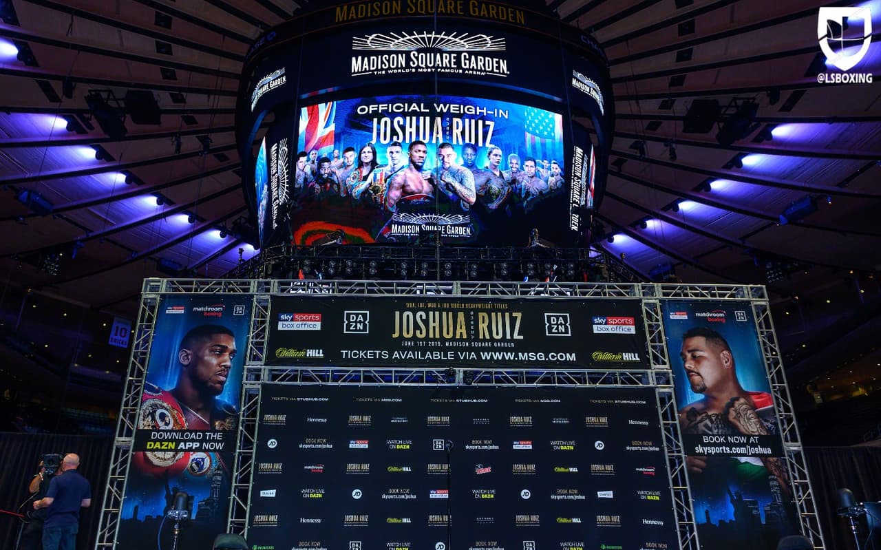 Mucho respeto y ganas de subir al ring fue lo que Andy Ruiz mostró el día de ayer durante el pesaje para enfrentar a Anthony Joshua en el Madison Square Garden.