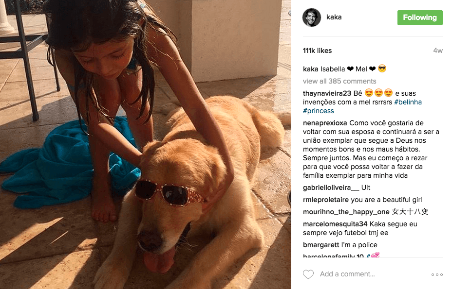 MEDIA PUNTA: Mel dos Santos Leite es la mascota de Ricardo Izecson dos Santos Leite, o sea Kaká. Su estilo para jugar en el mediocampo derrochando talento no tiene punto de comparación.