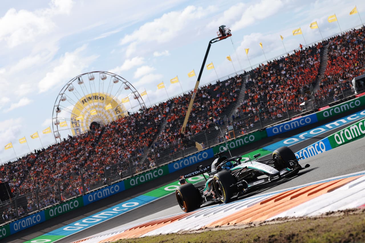 Russell gana la pole position previo al sprint del Gran Premio de Píases Bajos