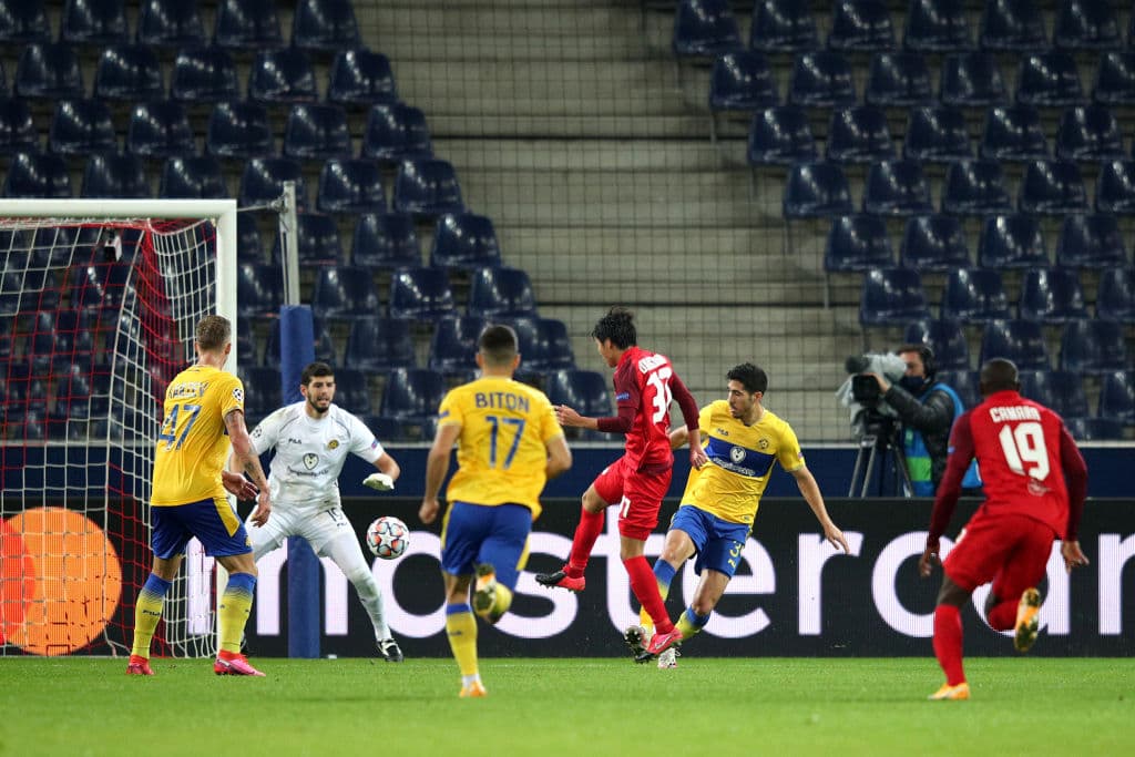 Daka (16’, 68’) y Szoboszlai (45+4’) hicieron los goles para el RB Salzburgo; por el conjunto israelí descontó Karsev (30’).