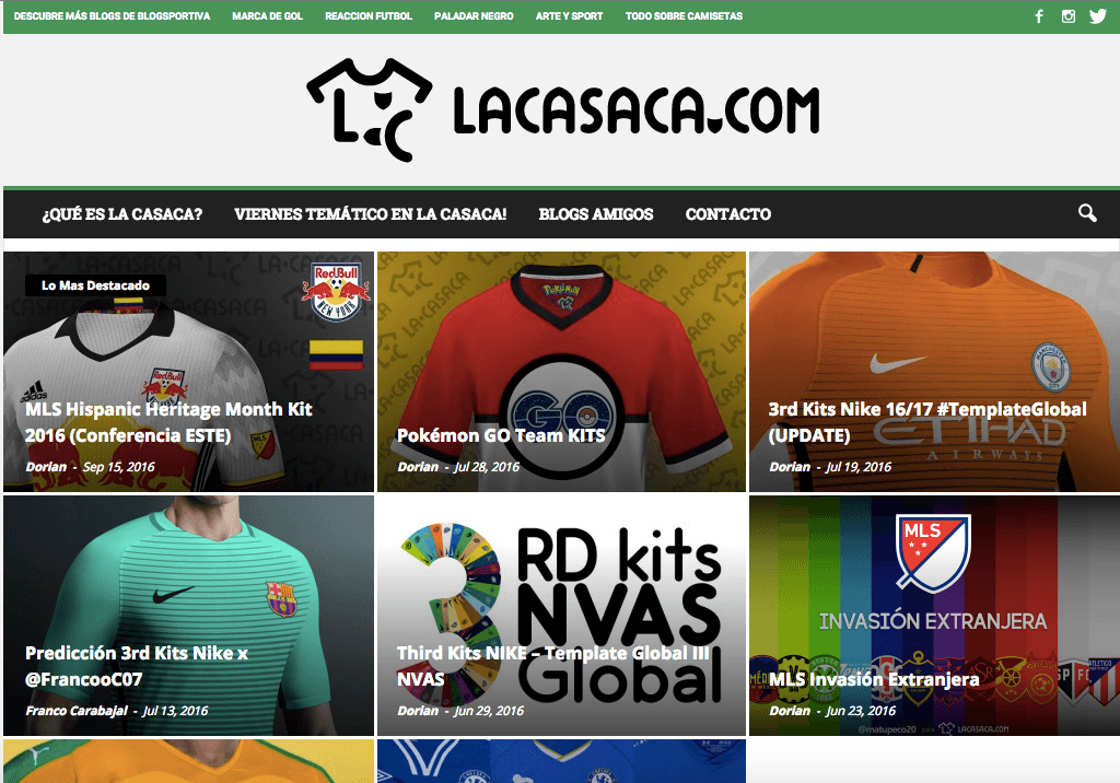 Visita LaCasaca.com para conocer el maravilloso trabajo que hacen con diseños y camisetas de fútbol.