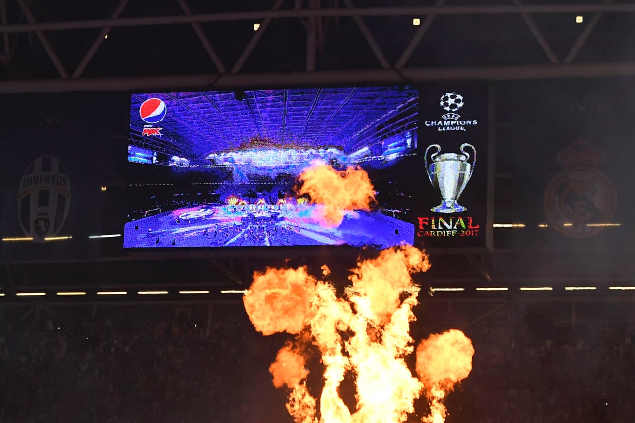 La agrupación musical se lució con sus éxitos en el Millennium Stadium previo al enfrentamiento entre el Real Madrid y la Juventus.