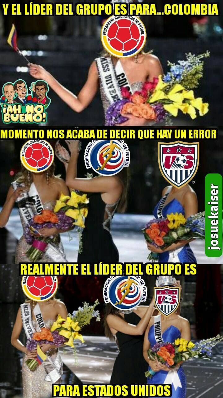 Las burlas no podían faltar luego del triunfo de Estados Unidos y de la sorprendente derrota de Colombia ante Costa Rica.