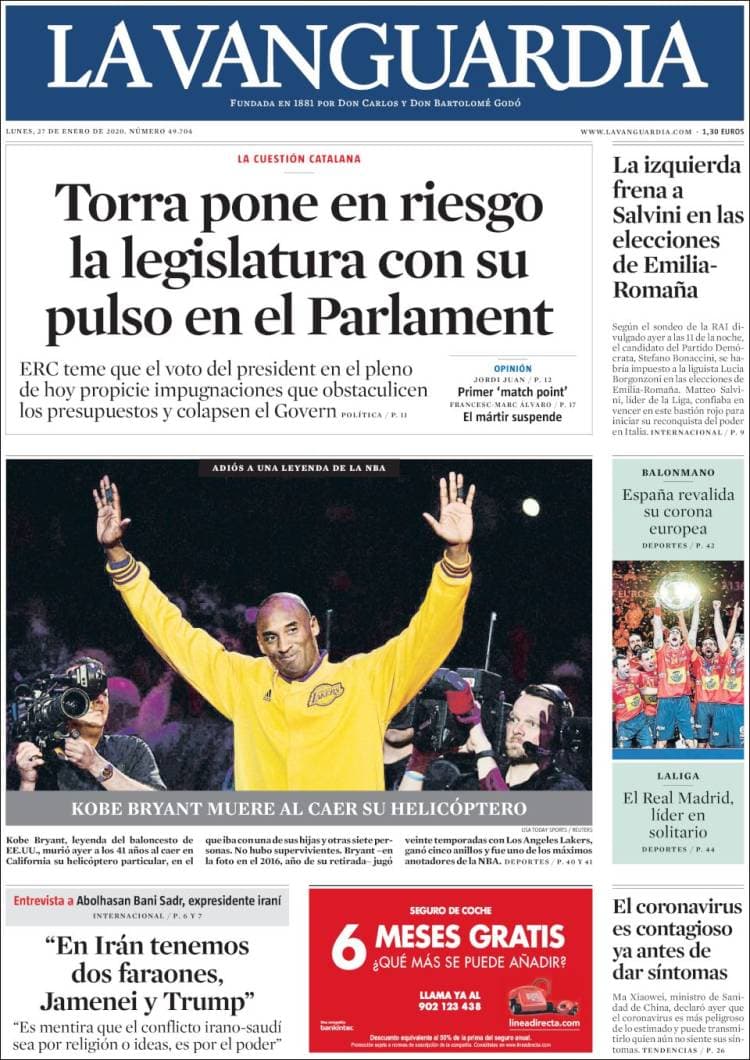 Kobe Bryant paraliza al mundo con su muerte y se convierte en tendencia a nivel internacional.