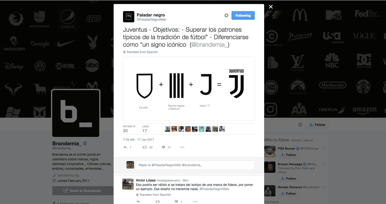 Otros, un poco más serios, como el portal Paladar Negro, explicaron cómo nació el logo.