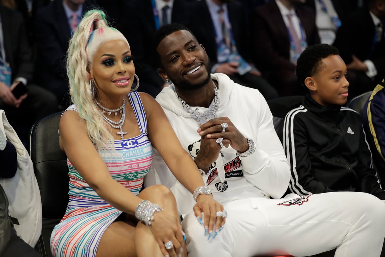 El rapero Gucci Mane y su esposa Keyshia Ka'Oir.