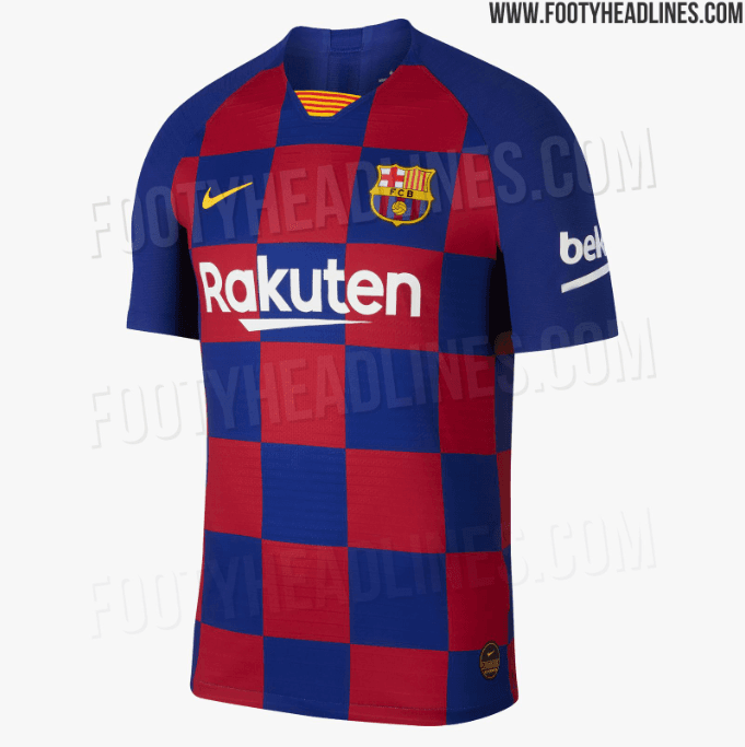 Con un diseño a cuadros, similar al de la playera de la Selección de Croacia, así sería la ropa del Barcelona para la temporada 2019-2020.