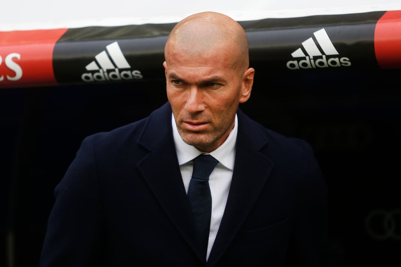 Zidane en su primer partido al frente del Real Madrid