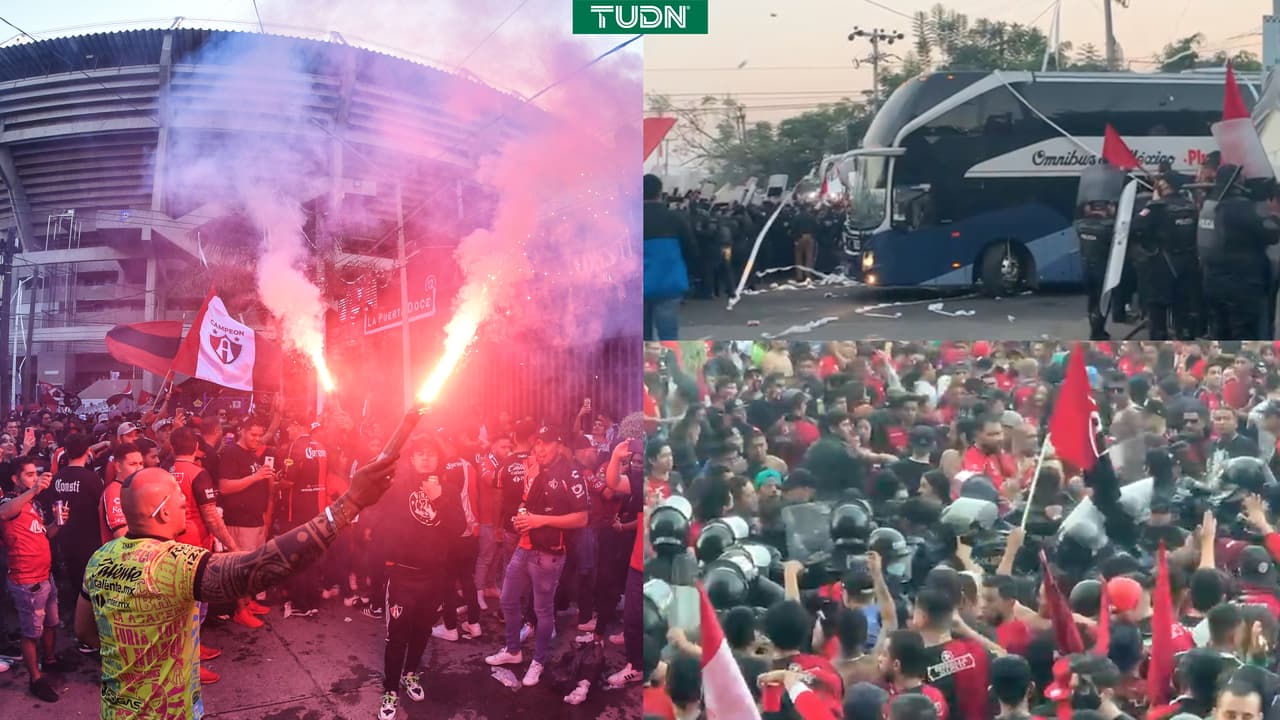 ¡Confusión! Fans de Atlas agraden camión de familiares rojinegros