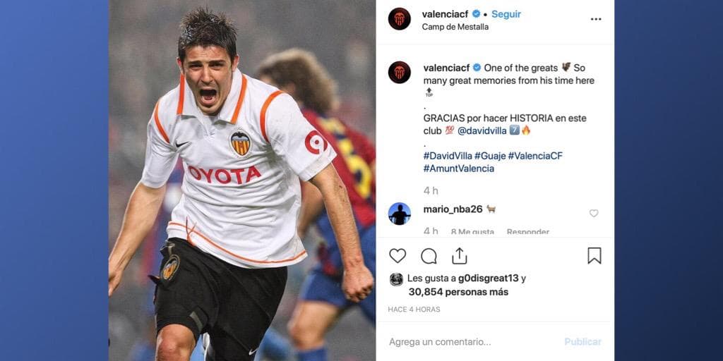 Estas son las reacciones en redes después del anuncio del retiro del futbol de David Villa.