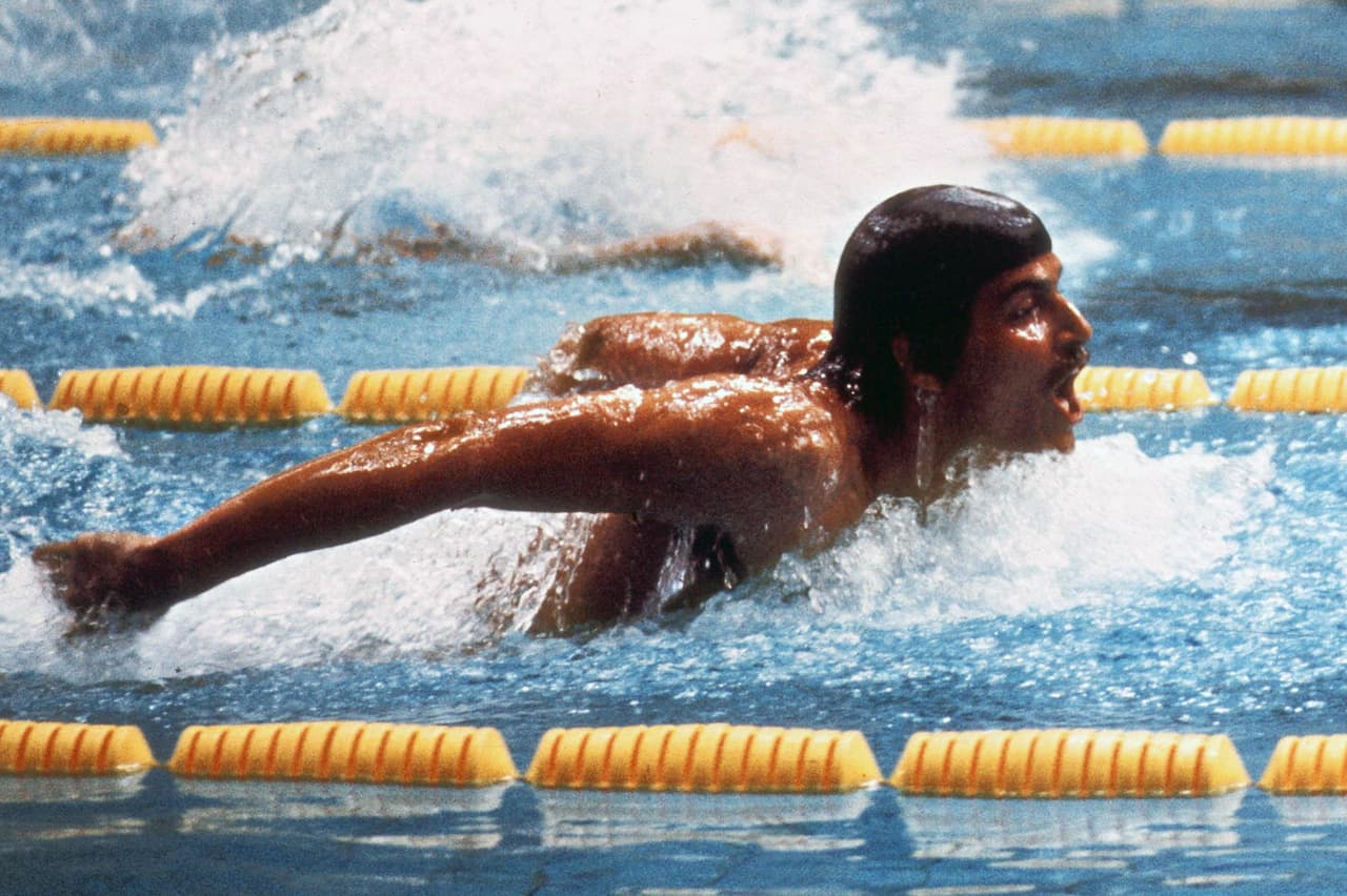<b>Mark Spitz, Estados Unidos (1950). Natación. </b>Obtuvo en los Juegos Olímpicos de Múnich 1972 siete medallas de oro en los 100 y 200 metros estilo libre, los 100 y 200 mariposa y en tres carreras de relevos, todas ellas con récords mundiales incluidos.