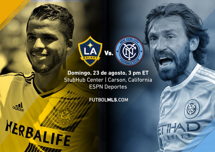 No te pierdas a Andrea Pirlo y New York City FC visitando al LA Galaxy, este domingo a las 3 PM (hora del Este en EE.UU.) por ESPN Deportes.