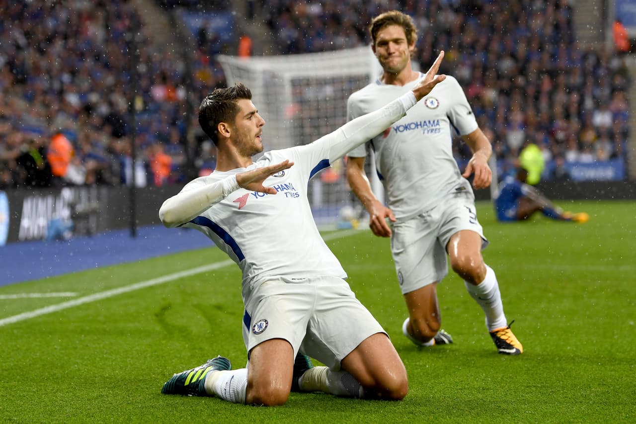 Morata lidera la victoria del Chelsea en Leicester
