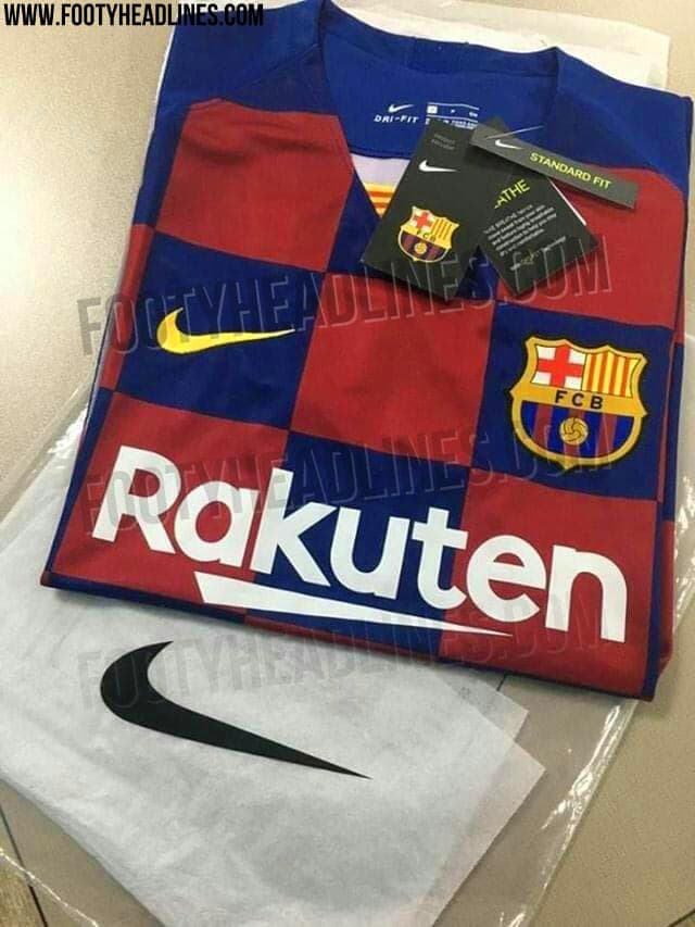 Con un diseño a cuadros, similar al de la playera de la Selección de Croacia, así sería la ropa del Barcelona para la temporada 2019-2020.