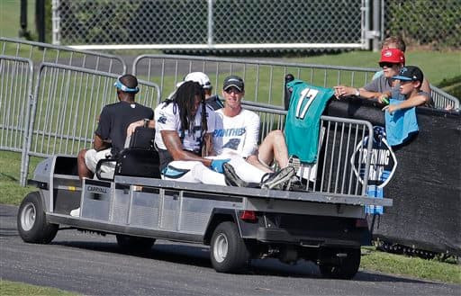 Kelvin Benjamin de los Carolina Panthers fuera toda la temporada por lesión
