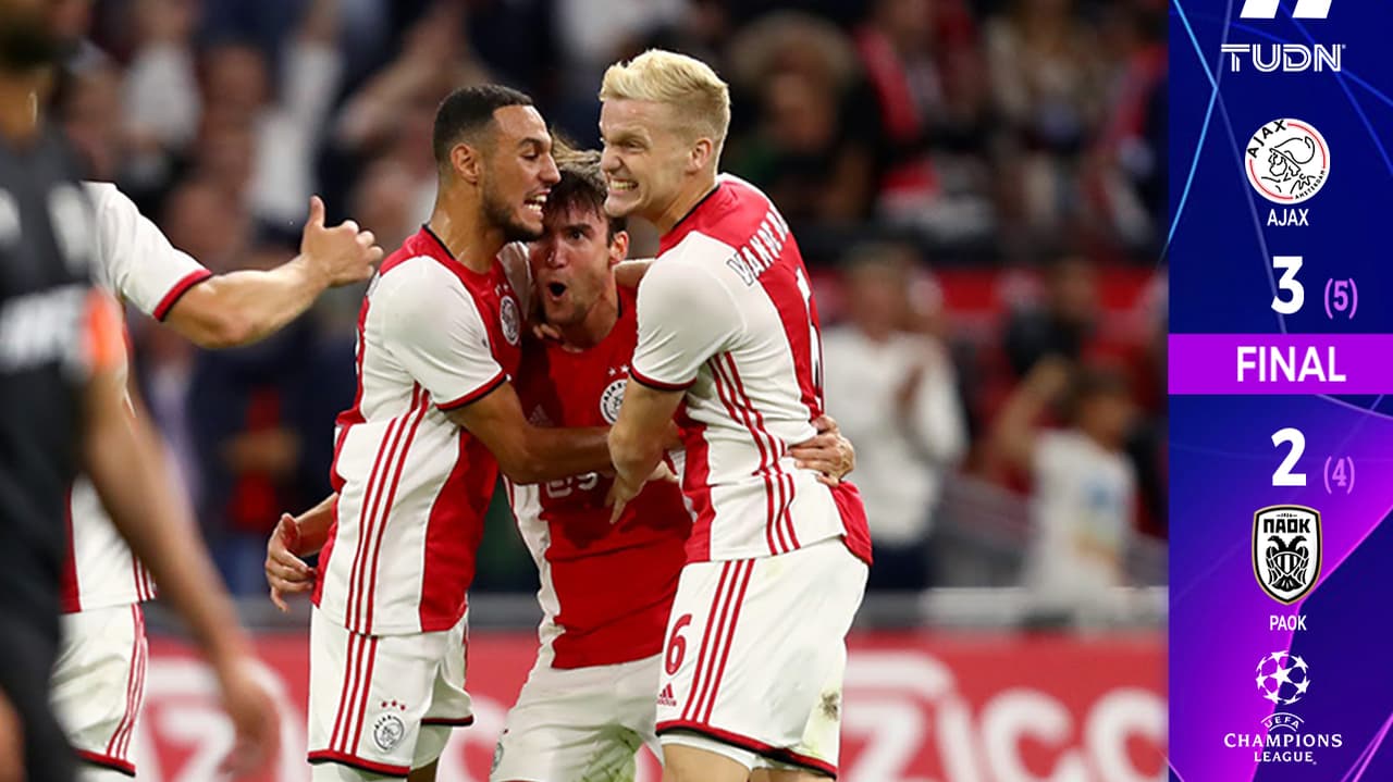 Sin Edson Álvarez, Ajax vence a PAOK y sigue con vida en Champions
