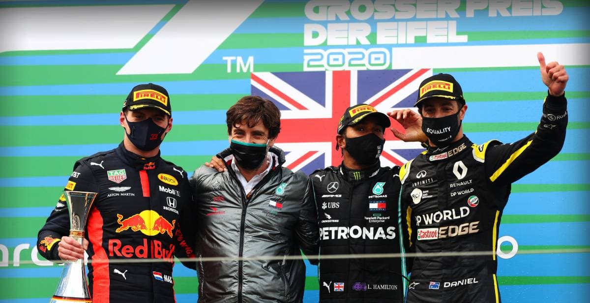 Hamilton ganó el GP de Eifel y Sergio Pérez terminó cuarto