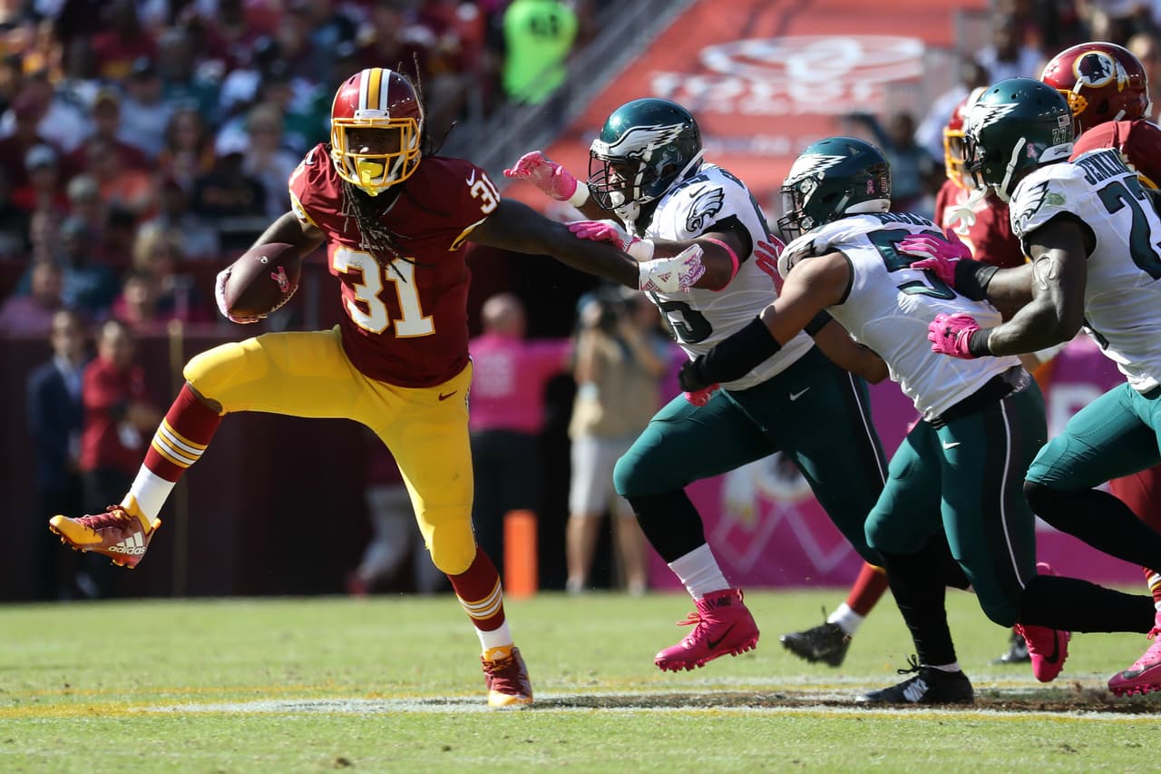 Por aire y por tierra, los Redskins sacuden a los Eagles