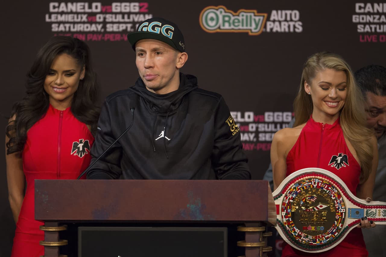 Golovkin dijo hasta el hartazgo que Álvarez era un tramposo y que no se creía el cuento de que el positivo por clembuterol haya sido por carne contaminada. Hoy no dijo nada de eso.