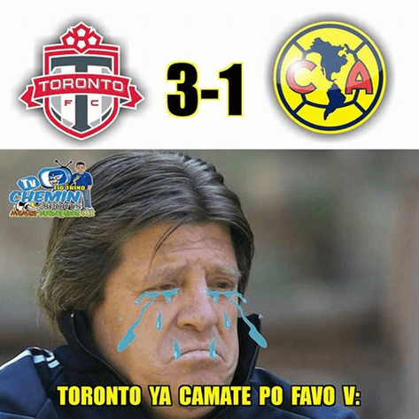 Toronto derrotó 3-1 a América en la ida de la semifinal de Liga de Campeones de Concacaf y eso generó toda clase de burlas a las Águilas en las redes sociales.