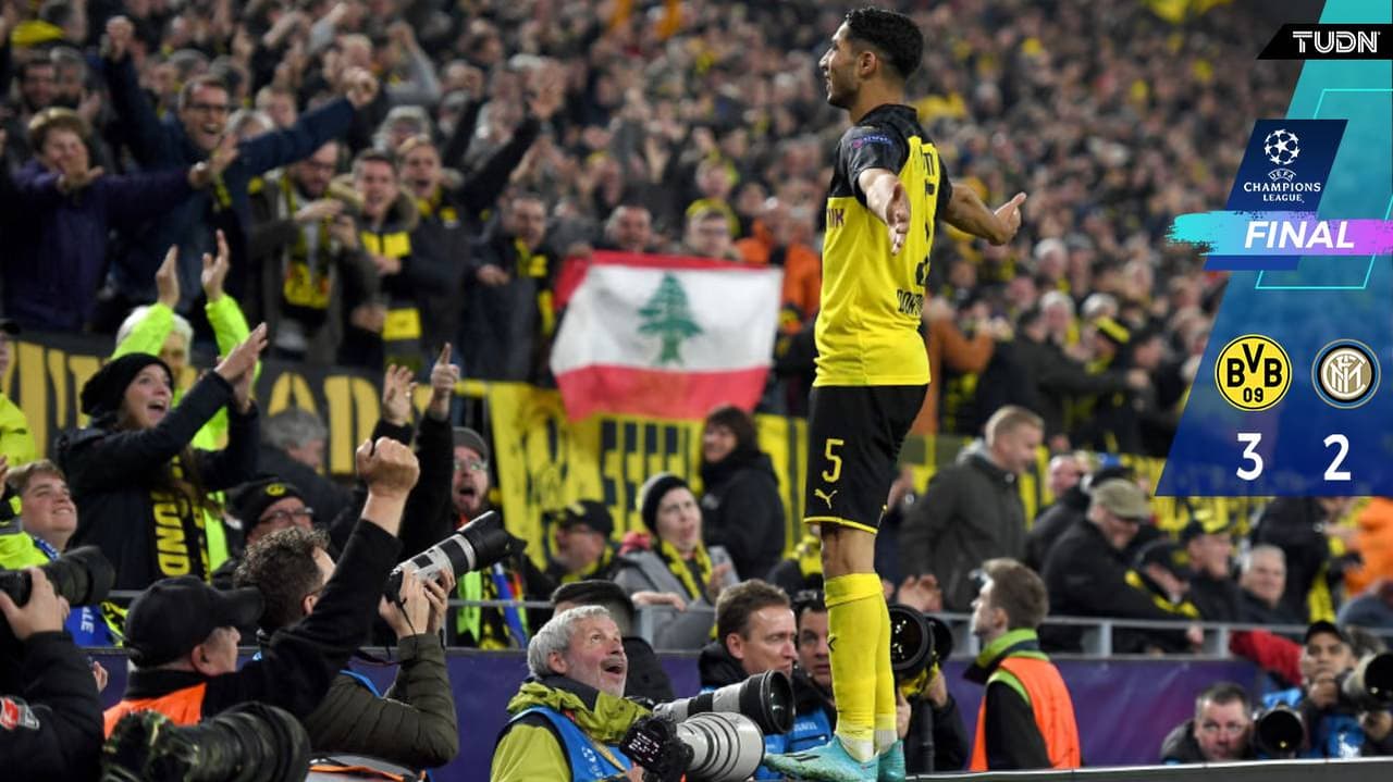 Con doblete de Hakimi, Borussia logra remontada ante el Inter