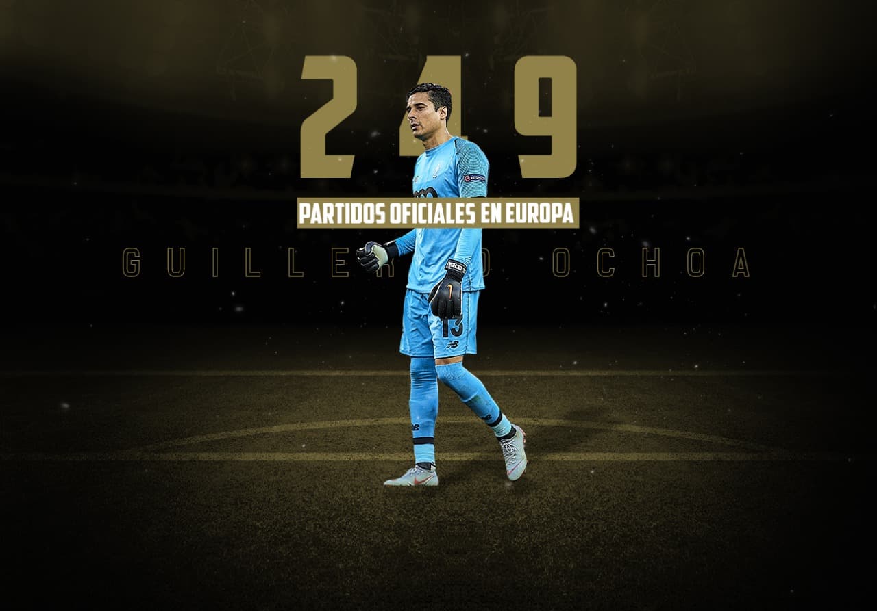 Guillermo Ochoa llegará a 250 partidos en Europa