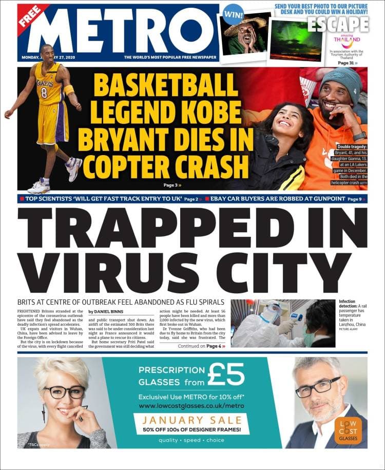 Kobe Bryant paraliza al mundo con su muerte y se convierte en tendencia a nivel internacional.