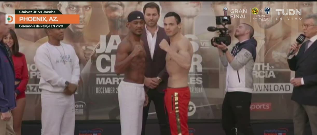 Chávez Jr. y Jacobs formalizan pesaje en 173 libras y están listos para este viernes