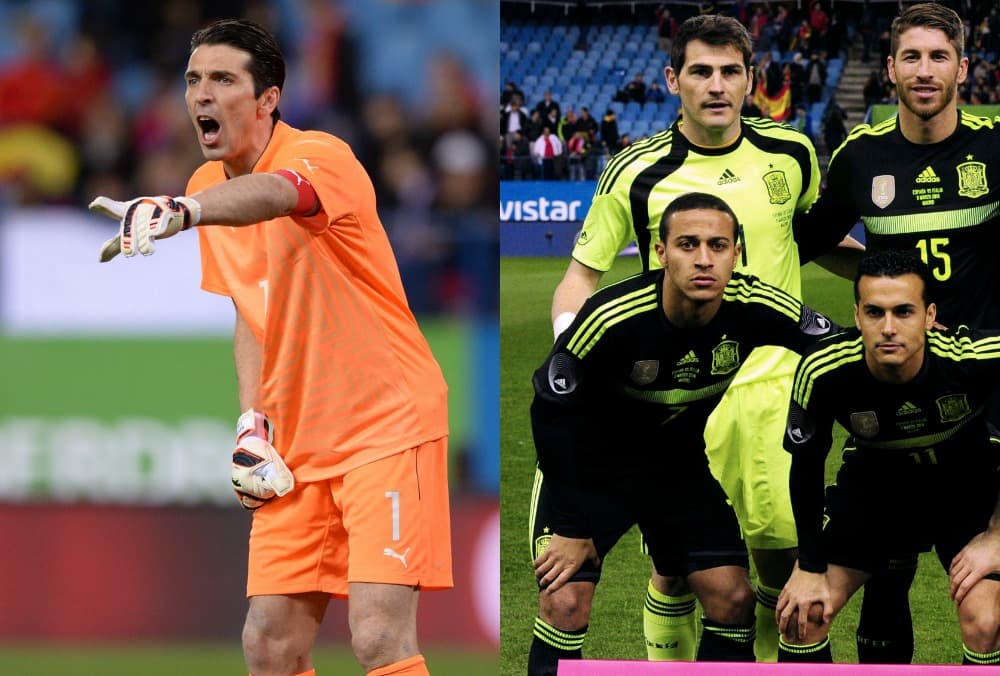 14. En marzo de 2014, antes del Mundial de Brasil, las selecciones de Italia y España se enfrentaron con triunfo para el equipo español por 1-0.