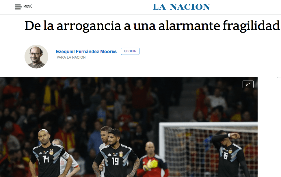 Análisis de La Nación de Argentina (online)