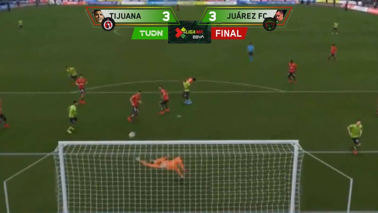 En el último minuto empata Xolos y Juárez sigue sin ganar en la eLiga MX