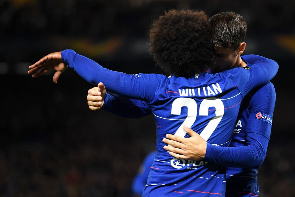 Morata definió luego de un pase del brasileño Willian para romper la diferencia.