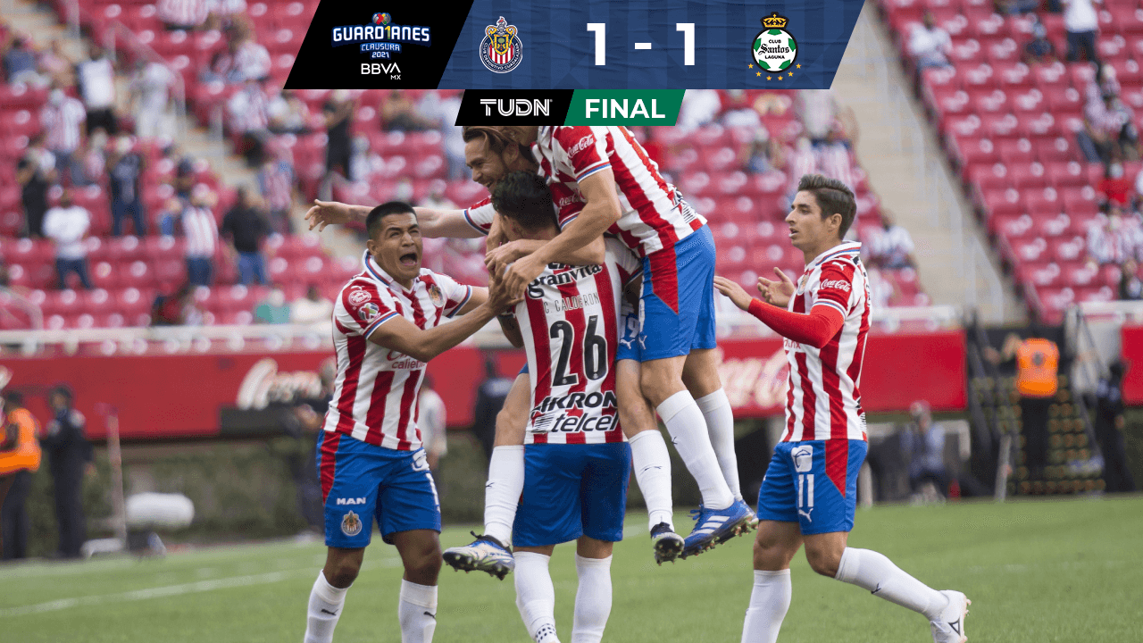 Punto amargo para Chivas ante Santos en casa