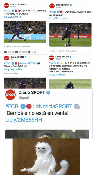 Y es que los memes se convierten de paso en una forma divertida en la que los usuarios hacen seguimiento a hechos llamativos en el fútbol, desde la imagen de 'Chicharito' hasta lo más noticioso.