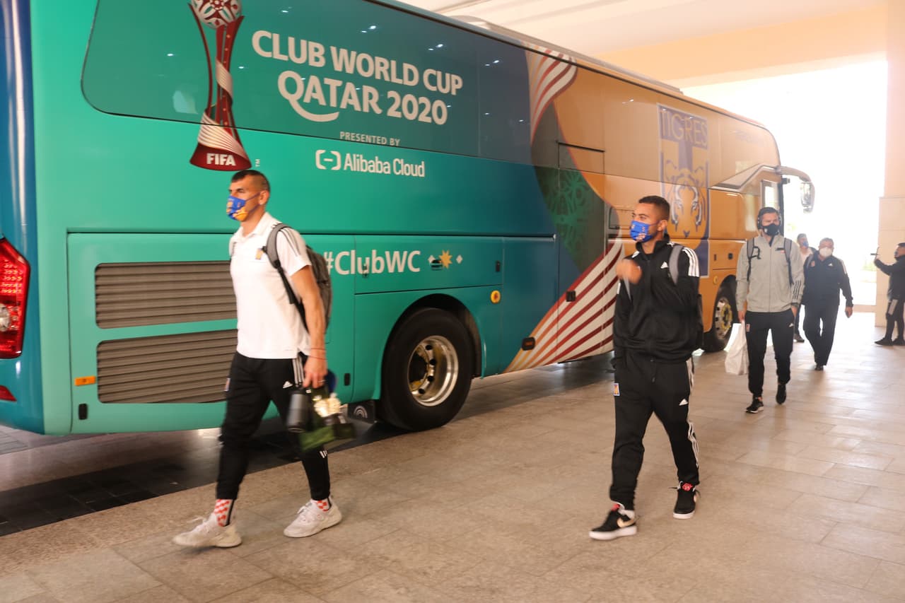 Tigres, sin positivos en su llegada a Catar; Nahuel muestra el hotel